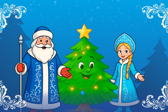 Новогодняя сказка-игра для самых маленьких "Сказки у ёлки"